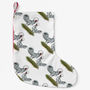 Meia De Natal Pequena Galinhas polonesas do respingo