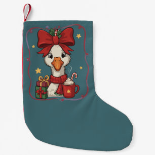 Meia De Natal Pequena Ganso de Natal Combinando Fofos Patos Engraçados d