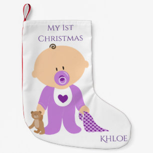 Meia De Natal Pequena Garota Minha rua de Natal Personalizada