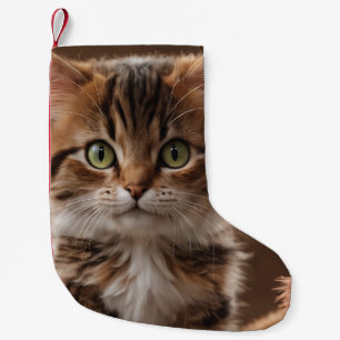 Meia De Natal Pequena Gatinho Gato