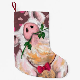 Meia De Natal Pequena Gato de Cavalo - Romântico