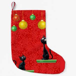 MEIA DE NATAL PEQUENA GATOS CURIOSOS NO NATAL