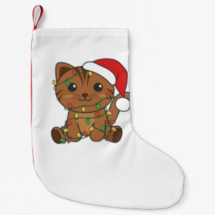 Meia De Natal Pequena Gatos De Inverno De Natal