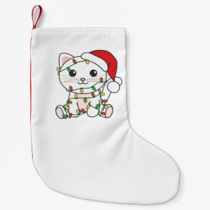 Meia De Natal Pequena Gatos De Inverno De Natal