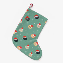 Gatos de Natal no Padrão de Santa Hats