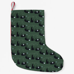 Meia De Natal Pequena Gatos Pretos Inverno Fofo Natal Inverno