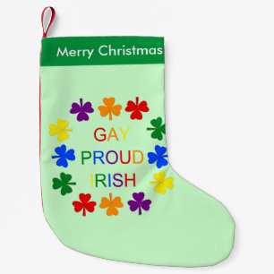 Meia De Natal Pequena Gay, orgulhoso, costume irlandês LGBT de Shamrock