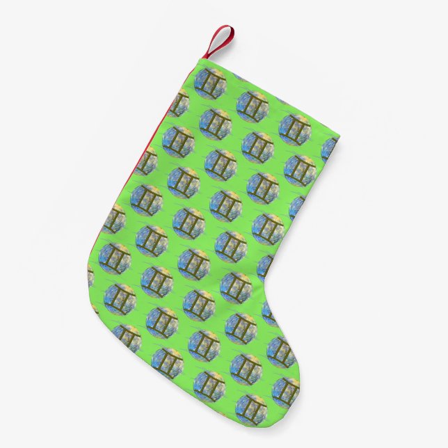 Meia De Natal Pequena Gêmeos (Frente (Pendurada))