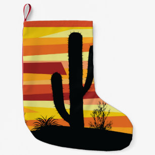 Meia De Natal Pequena Geometric desert sunset