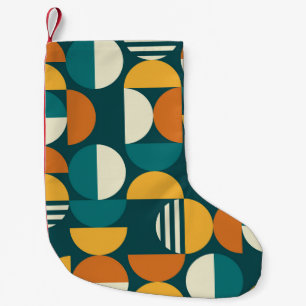 Meia De Natal Pequena Geométrico do século do médio: Design minimalista 