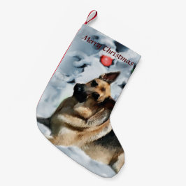 Meia De Natal Pequena German shepherd Natal