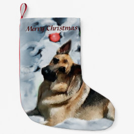 Meia De Natal Pequena German shepherd Natal