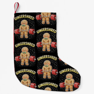 Meia De Natal Pequena Gingershred Natal Pão de Mel Academia Musculação