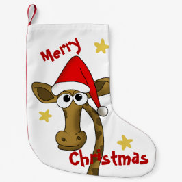 Meia De Natal Pequena Girafa de Natal