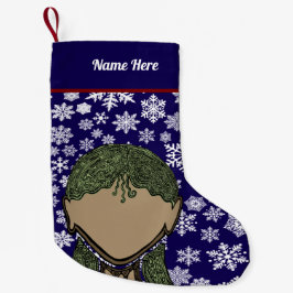 Meia De Natal Pequena Girl Silhouette Xmas stocking.