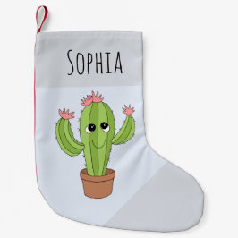 Meia De Natal Pequena Girls Cute Kawaii Cactus Cartoon e Kids