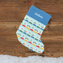 MEIA DE NATAL PEQUENA GLOBOS DE NEVE DE NATAL