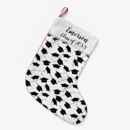 Meia De Natal Pequena Graduação de Bonés e Diploma Formando