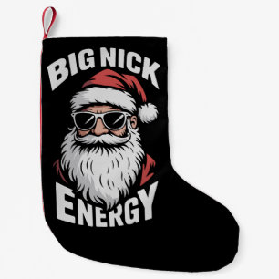 Meia De Natal Pequena Grande Energia Nick Piadas Óculos de Sol Papai Noe