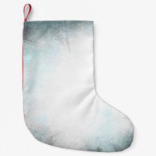 Meia De Natal Pequena Grunagem branca preta de fundo