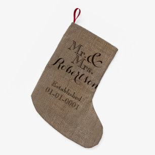 Meia De Natal Pequena Guarda-Saída de Casamento Russo Personalizado