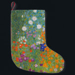 Meia De Natal Pequena Gustav Klimt Flower Garden Cottage Nature<br><div class="desc">Uma bela pintura de jardim - esta é uma pintura clássica de Gustav Klimt,  chamada Jardim de Algodão,  ou Jardim Bauergarten,  1907,  que é um close up de um jardim floral,  uma pintura floral colorida.</div>