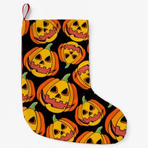 Meia De Natal Pequena Halloween Pumpkin: Símbolo de outono de Vintage
