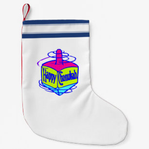 Meia De Natal Pequena Hanukkah Dreidel