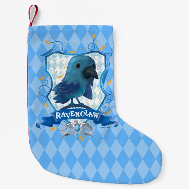 Meia De Natal Pequena Harry Potter | Brasão RAVENCLAW™ Encantador (Frente)