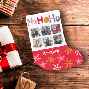 Meia De Natal Pequena Ho Ho Ho Colorido 6 Foto Natal