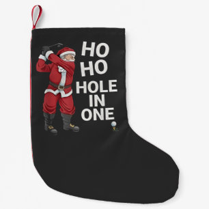 Meia De Natal Pequena Ho Ho Hole em um Natal de Golfe Engraçado