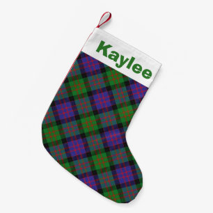 Meia De Natal Pequena Holiday Charm Clan MacDonald Tartan