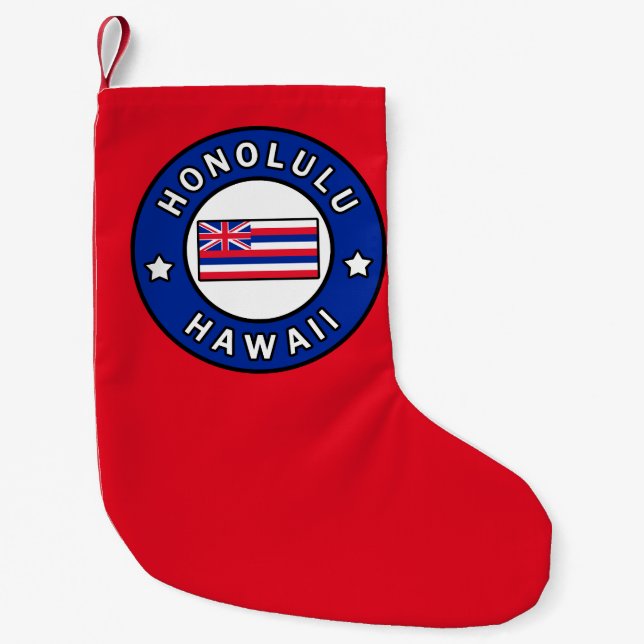 Meia De Natal Pequena Honolulu Hawaii (Frente)
