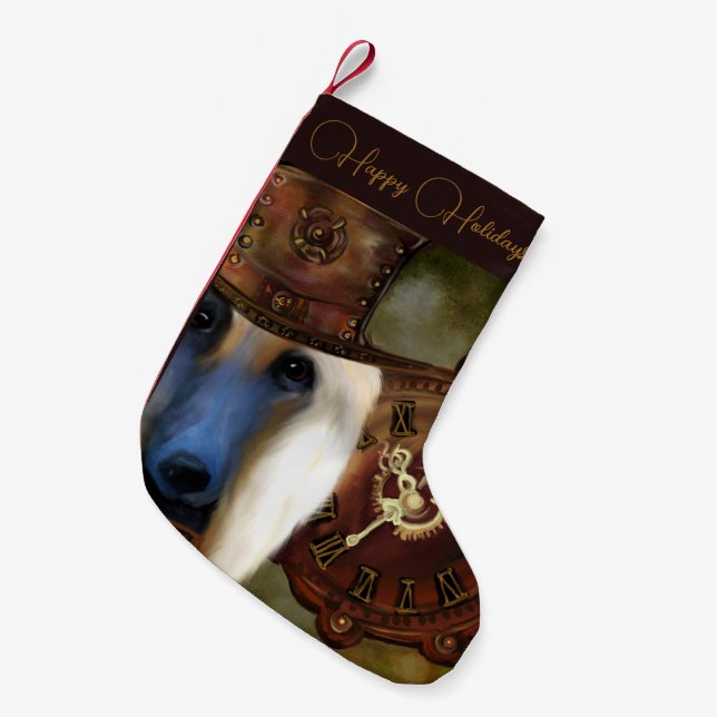 Meia De Natal Pequena Hound Afegão (Frente (Pendurada))