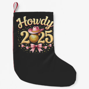 Meia De Natal Pequena Howdy 2025 Ano Novo Eve Cowboy Ocidental
