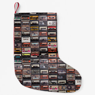 Meia De Natal Pequena Huge collection of audio cassettes. Retro musical 