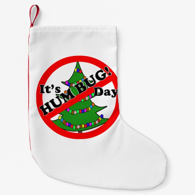 Meia De Natal Pequena Humbug Day (Frente)