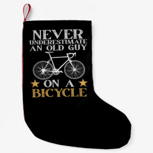 Meia De Natal Pequena Humor de Ciclista Divertido de Ciclismo