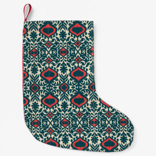 Meia De Natal Pequena Ikat Intrigue: Oriental Vintage Damask