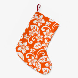 MEIA DE NATAL PEQUENA ILHA PLUMÉRIA (MUITO LARANJA)