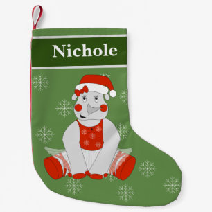 Meia De Natal Pequena ilusima Ballerina Rhino Flocos de neve de Natal