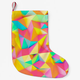 Meia De Natal Pequena Ilustração 3D - textura polisal baixa colorida3d, 