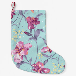 Meia De Natal Pequena ilustração com design de flores, arte,fundo,d