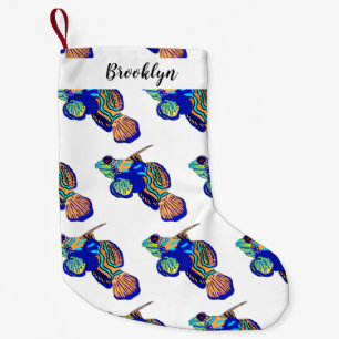 Meia De Natal Pequena Ilustração de desenho animado de mandarino