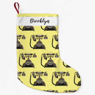 Meia De Natal Pequena Ilustração de desenho telefônico