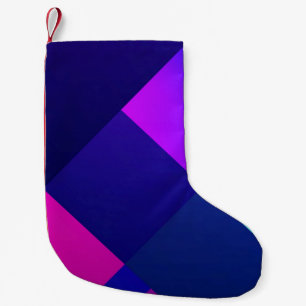 Meia De Natal Pequena Ilustração em branco e roxo