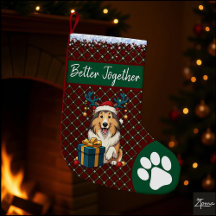 Ilustração Gráfica de Presente de Natal de Collie 