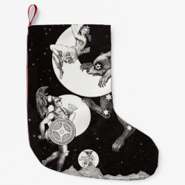 Meia De Natal Pequena Ilustração Noturna do Deus do Universo da Lua Cele