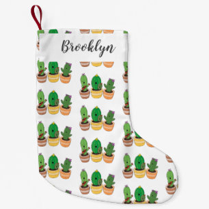 Meia De Natal Pequena Imagem de desenho animado cacto cacto cacto cáusti