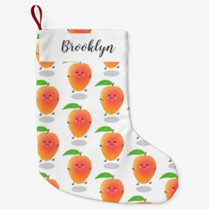 Meia De Natal Pequena Imagem do desenho animado de manga feliz e bonito